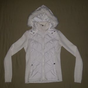White Zip Up puffer